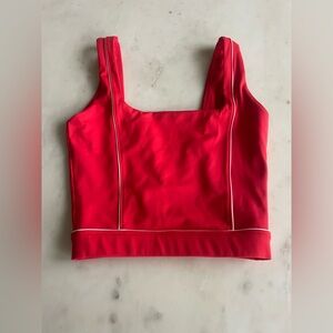 Yellow the Label Red Sleeveless Crop Tank XS never worn